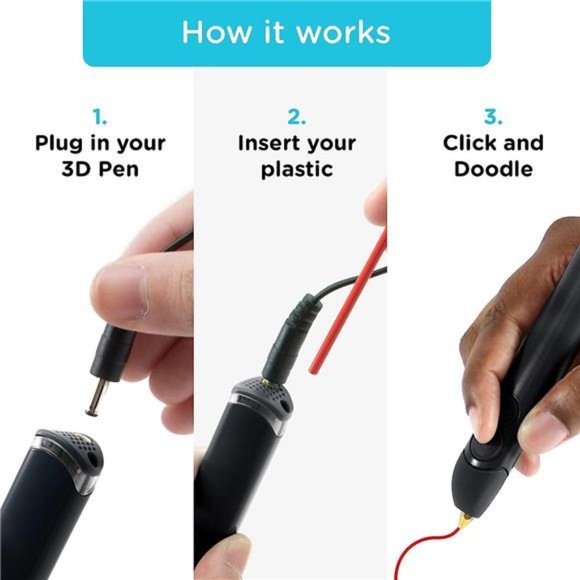 Create+ 3D Printing Pen for Teens,Adults & Creators!-Black (2023 Model) - Picture 2 of 6